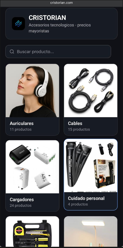 Catálogo en el celular